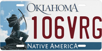 OK license plate 106VRG