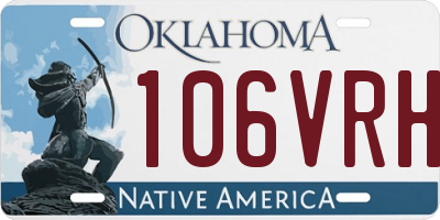 OK license plate 106VRH