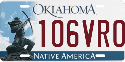 OK license plate 106VRO