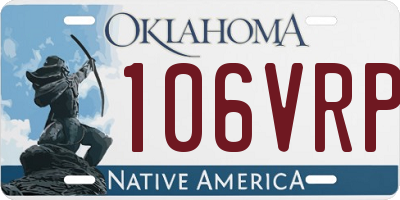 OK license plate 106VRP