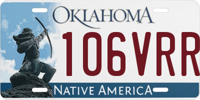 OK license plate 106VRR