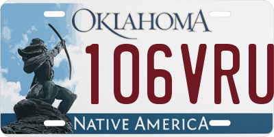 OK license plate 106VRU