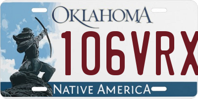 OK license plate 106VRX