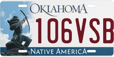 OK license plate 106VSB
