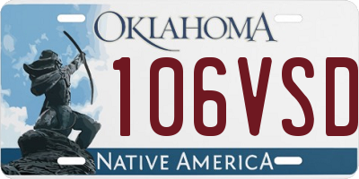 OK license plate 106VSD