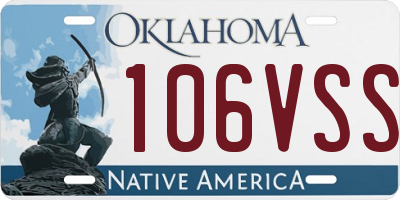 OK license plate 106VSS