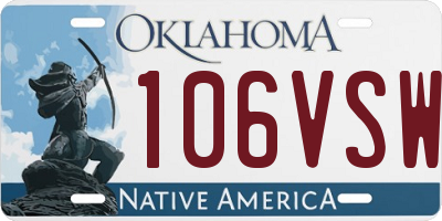 OK license plate 106VSW