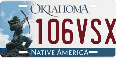 OK license plate 106VSX