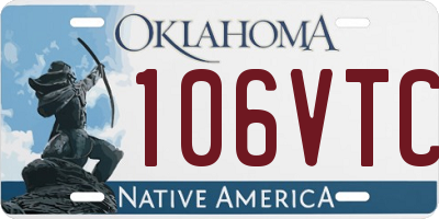 OK license plate 106VTC
