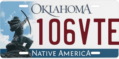 OK license plate 106VTE