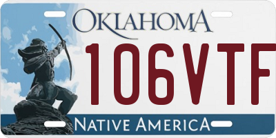 OK license plate 106VTF
