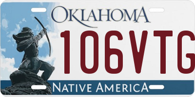 OK license plate 106VTG