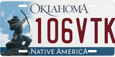 OK license plate 106VTK