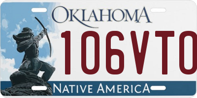 OK license plate 106VTO