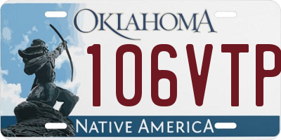 OK license plate 106VTP