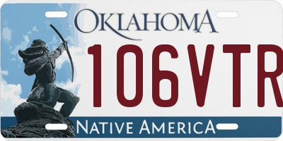 OK license plate 106VTR