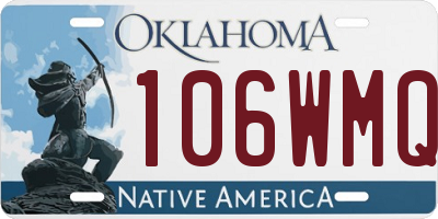 OK license plate 106WMQ