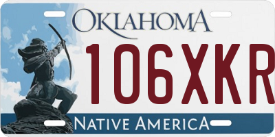 OK license plate 106XKR