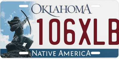 OK license plate 106XLB