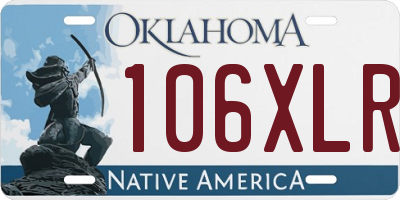 OK license plate 106XLR