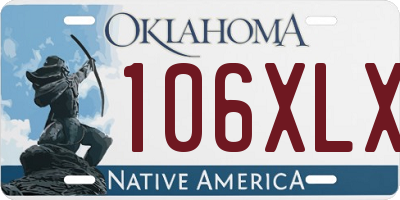 OK license plate 106XLX