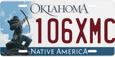 OK license plate 106XMC