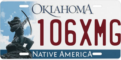 OK license plate 106XMG