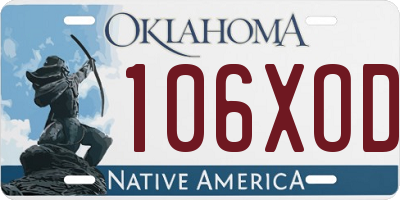 OK license plate 106XOD
