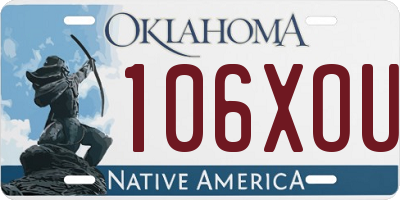 OK license plate 106XOU