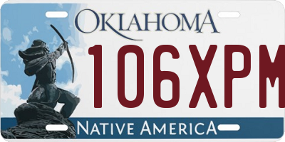 OK license plate 106XPM