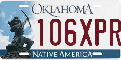 OK license plate 106XPR
