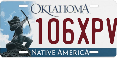 OK license plate 106XPV