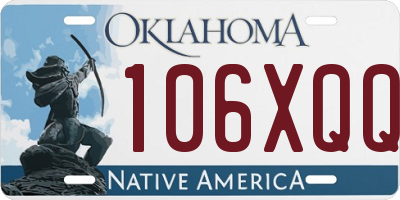 OK license plate 106XQQ
