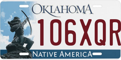 OK license plate 106XQR