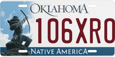 OK license plate 106XRO