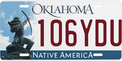 OK license plate 106YDU