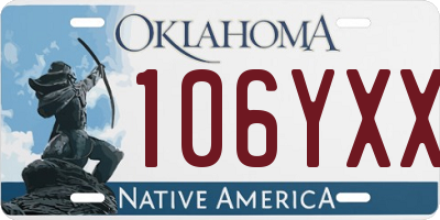 OK license plate 106YXX