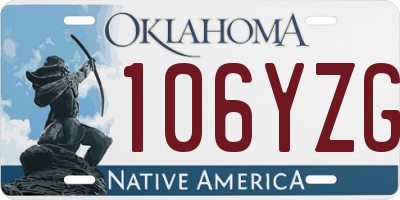 OK license plate 106YZG