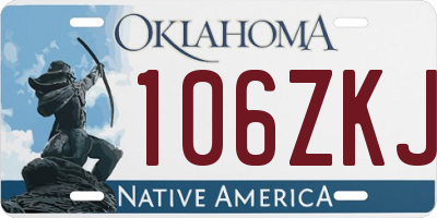 OK license plate 106ZKJ