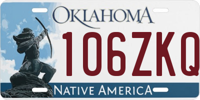 OK license plate 106ZKQ