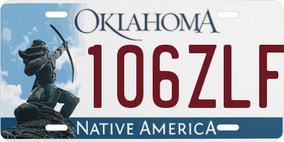 OK license plate 106ZLF