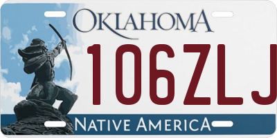 OK license plate 106ZLJ