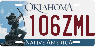 OK license plate 106ZML