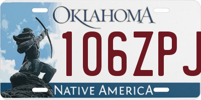 OK license plate 106ZPJ