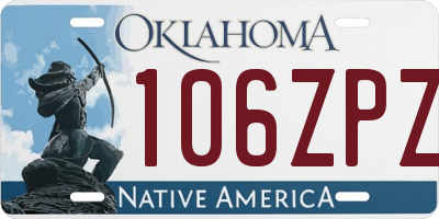 OK license plate 106ZPZ