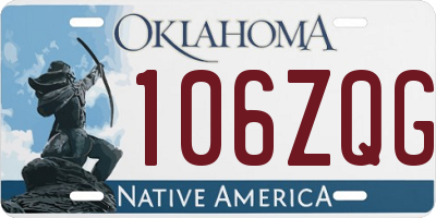 OK license plate 106ZQG