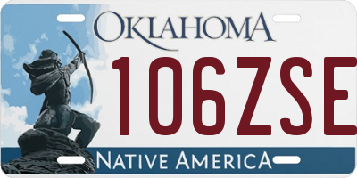 OK license plate 106ZSE