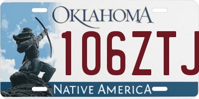 OK license plate 106ZTJ
