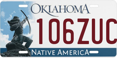 OK license plate 106ZUC