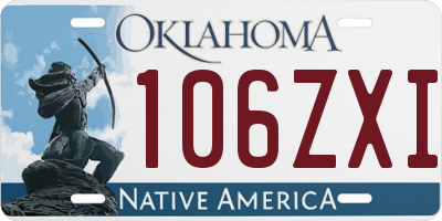 OK license plate 106ZXI